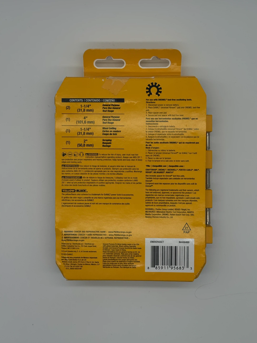 DEWALT 5-Pack 1 1/4in General Purpose Bimetal Oscillating Blades - photo 2