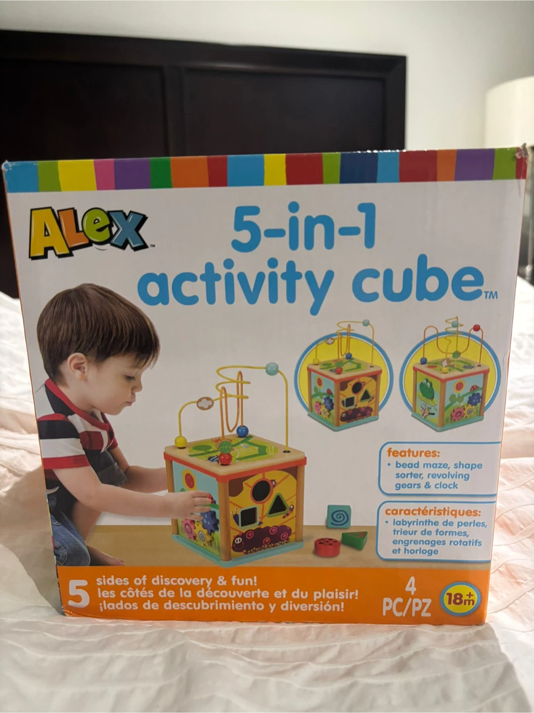 Alex 5-in-1 Wooden Activity Cube