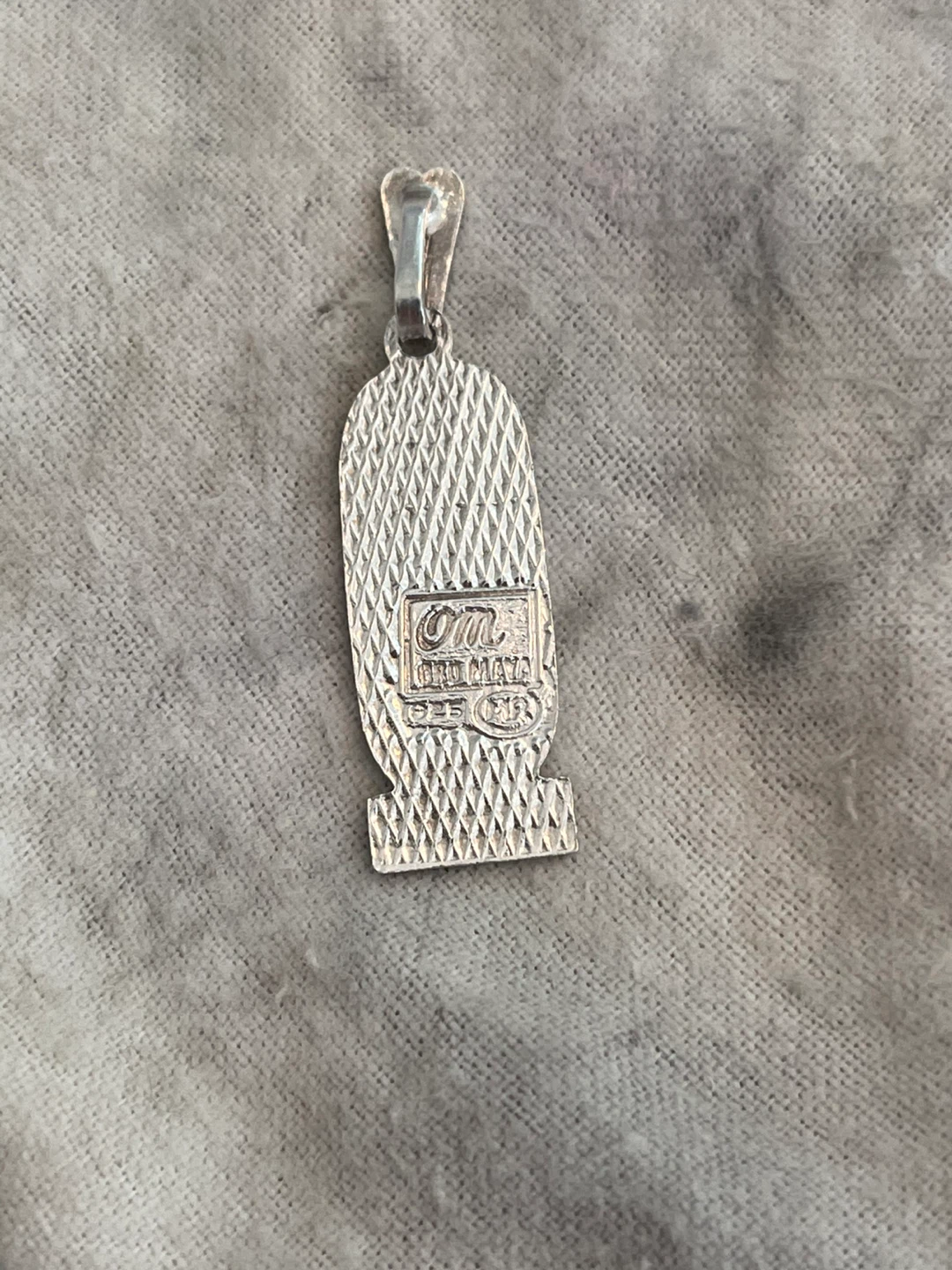 Vintage hieroglyphic pendant 14k & sterling silver pendan - photo 2