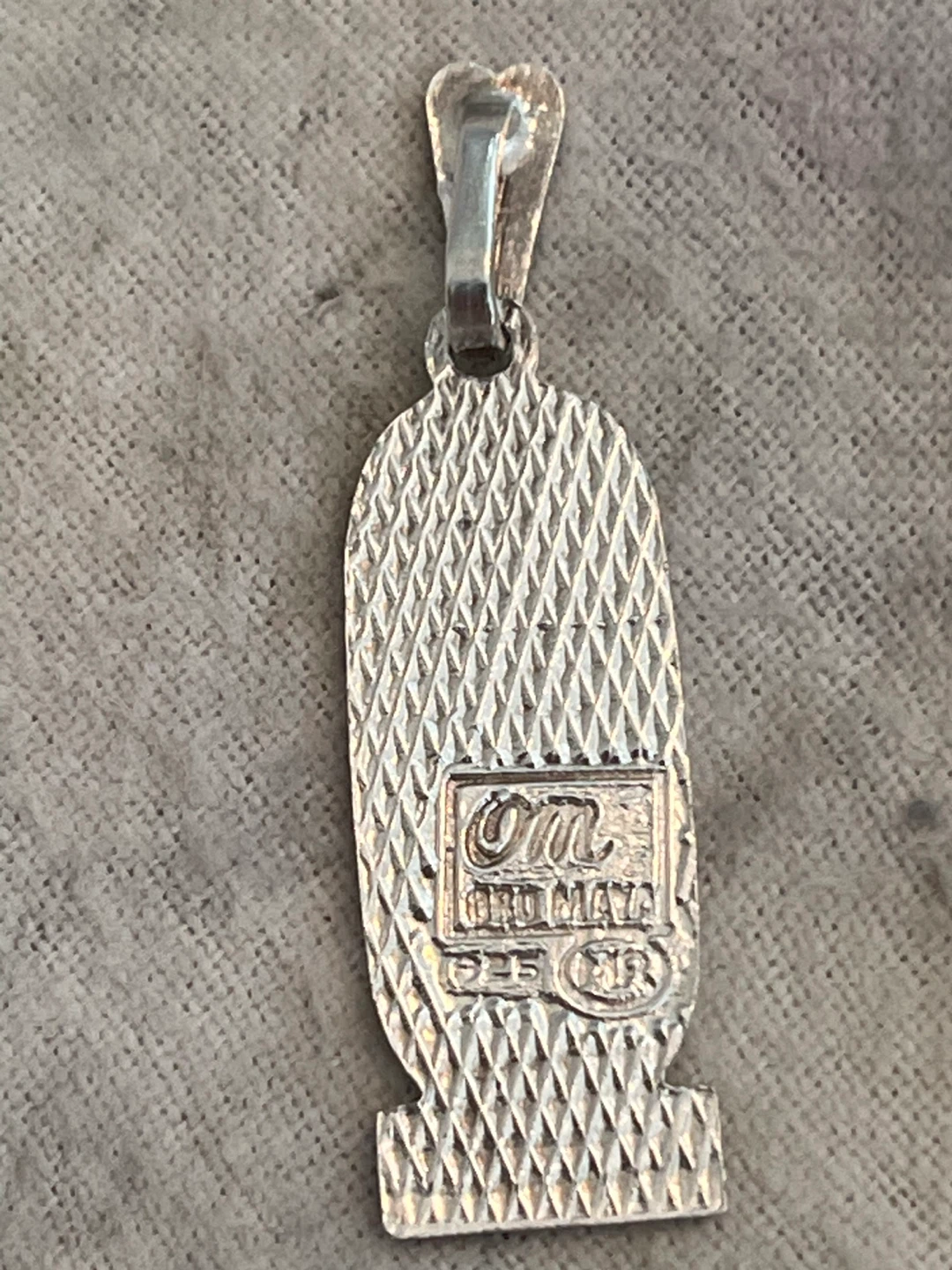 Vintage hieroglyphic pendant 14k & sterling silver pendan - photo 3