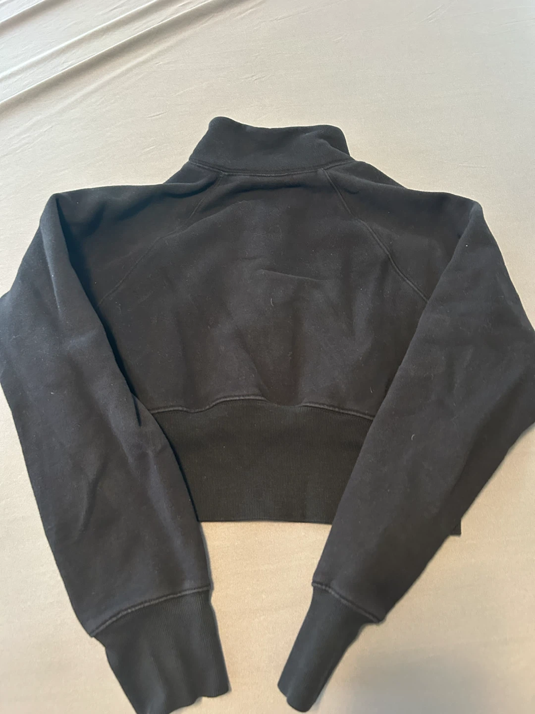 TNA Black Cozy Fleece Crop Sweatshirt - photo 3