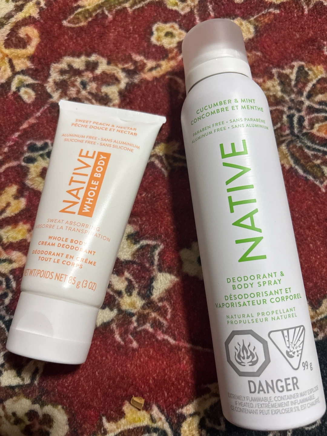 Native Whole Body Cream Deodorant and Body Spray