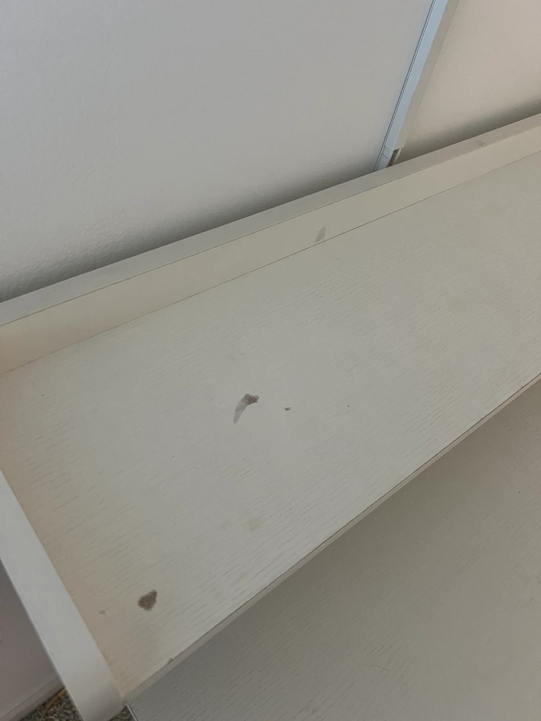 White Modern Desk with Upper Shelf & Hairpin Legs - photo 3