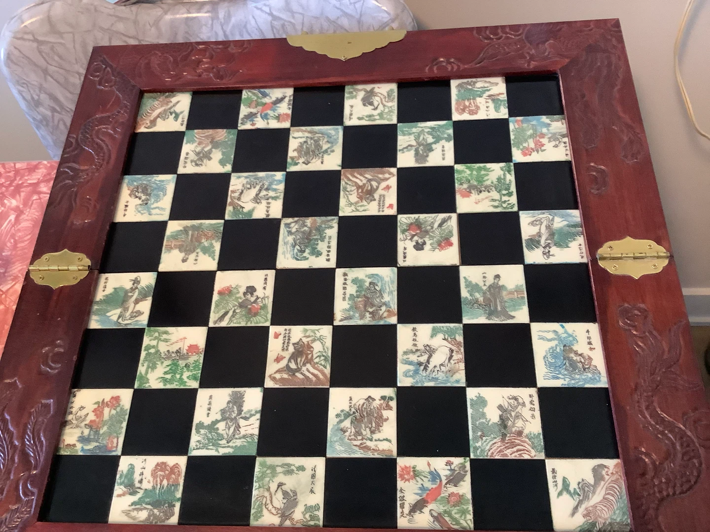 Vt Hand Made Chinese Themed Folding Decorative Chess Set 🐞 - photo 2