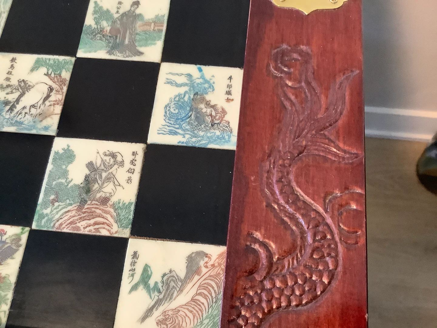 Vt Hand Made Chinese Themed Folding Decorative Chess Set 🐞 - photo 3