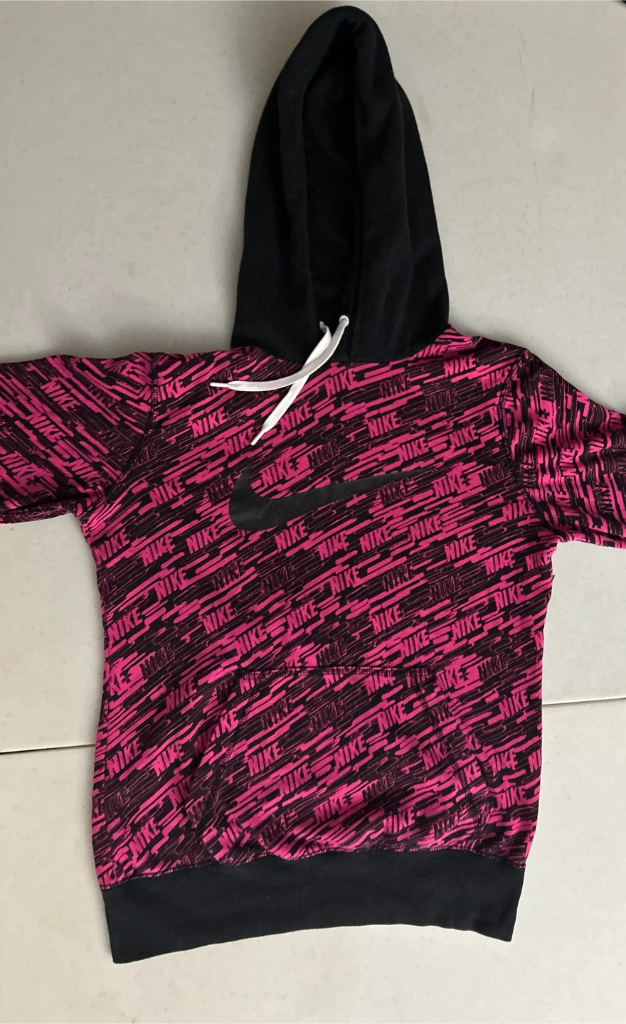 Pink & Black Nike Hoodie Small