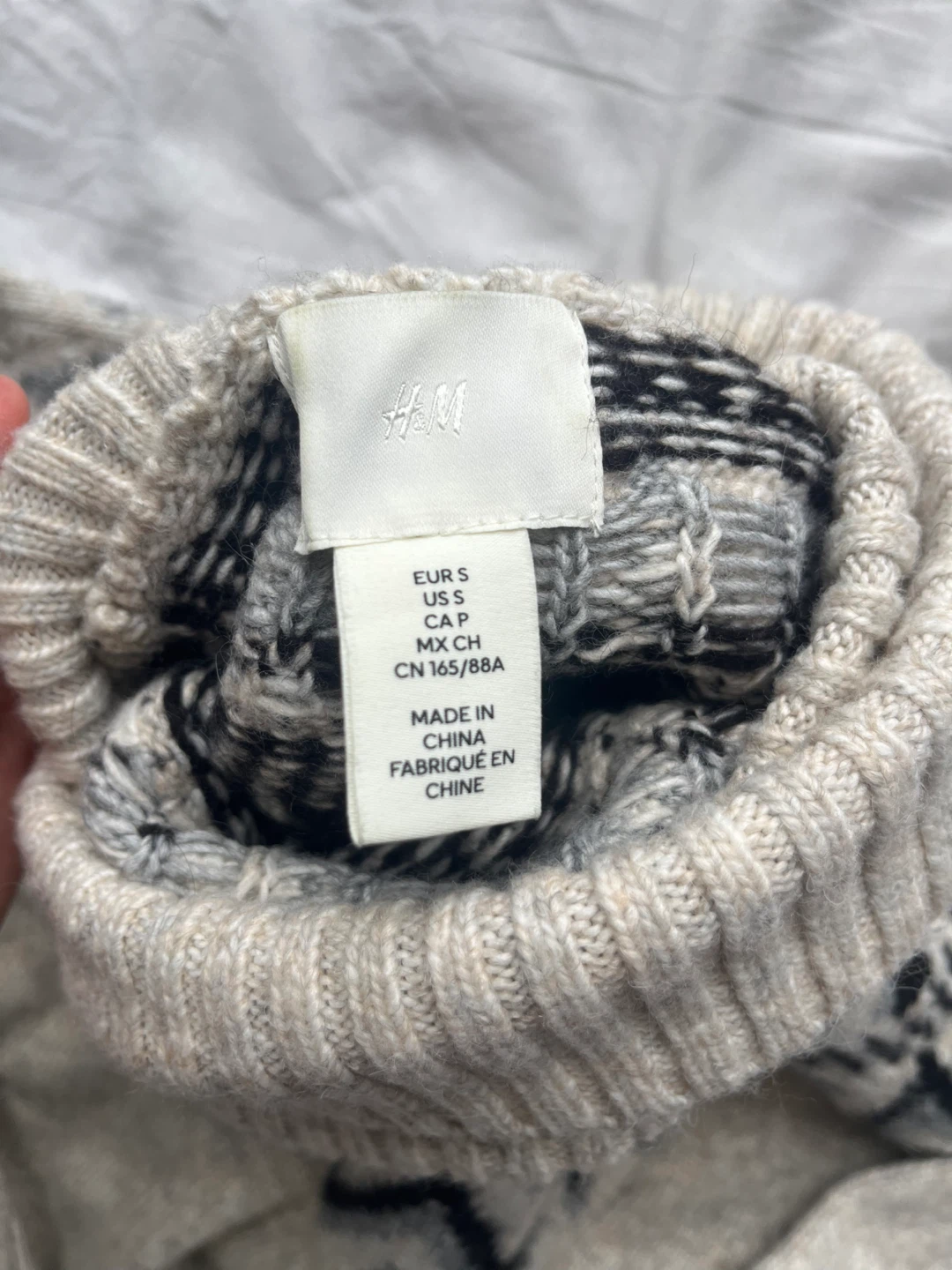 H&M Fair Isle Turtleneck Sweater Size S - photo 2