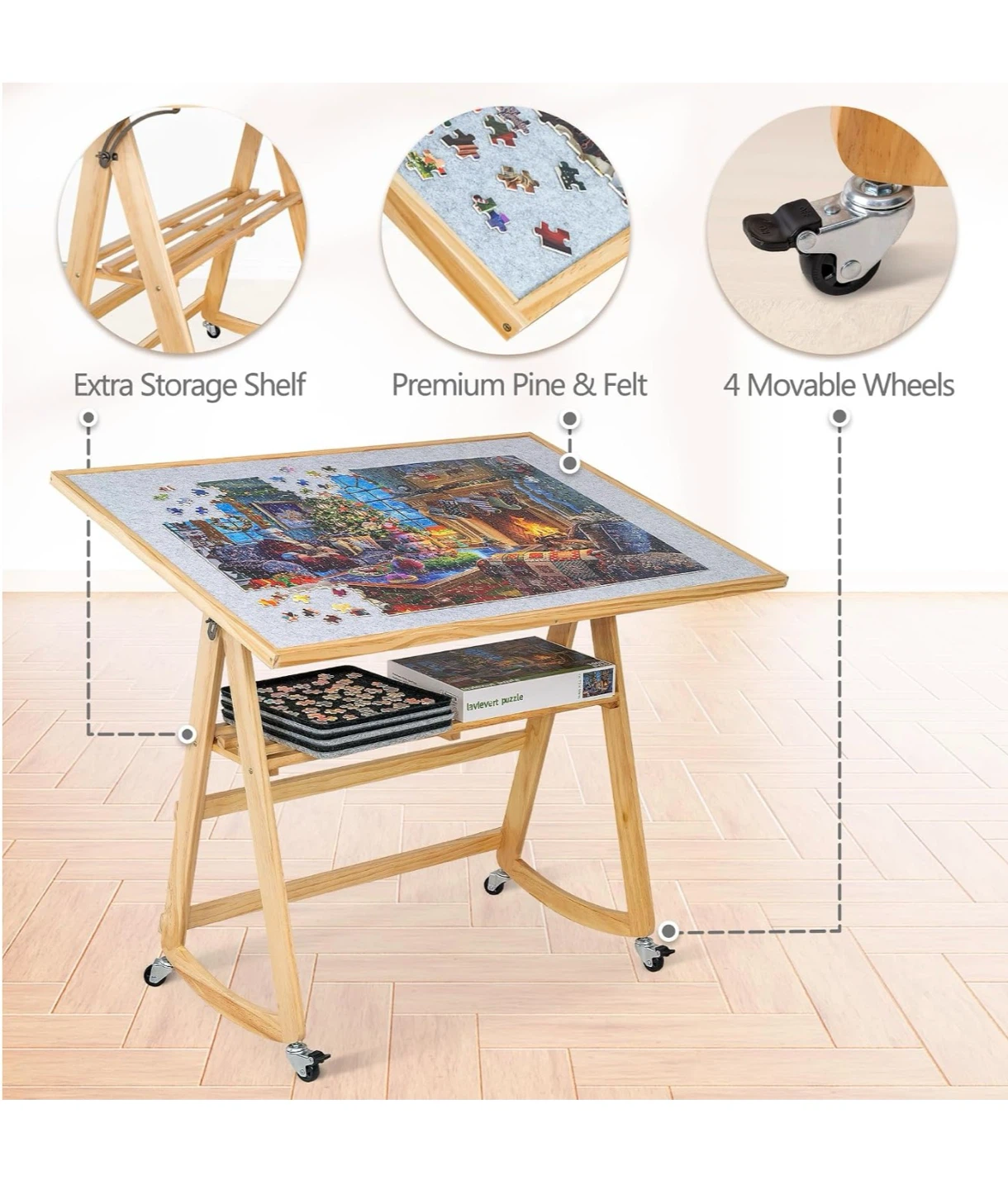 Lavievert 1500 Piece Adjustable Puzzle Table P33 - photo 3