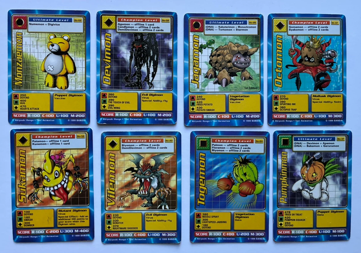 Huge lot Vintage 1999 Digimon Digi-Battle Cards 52 Bandai - photo 3