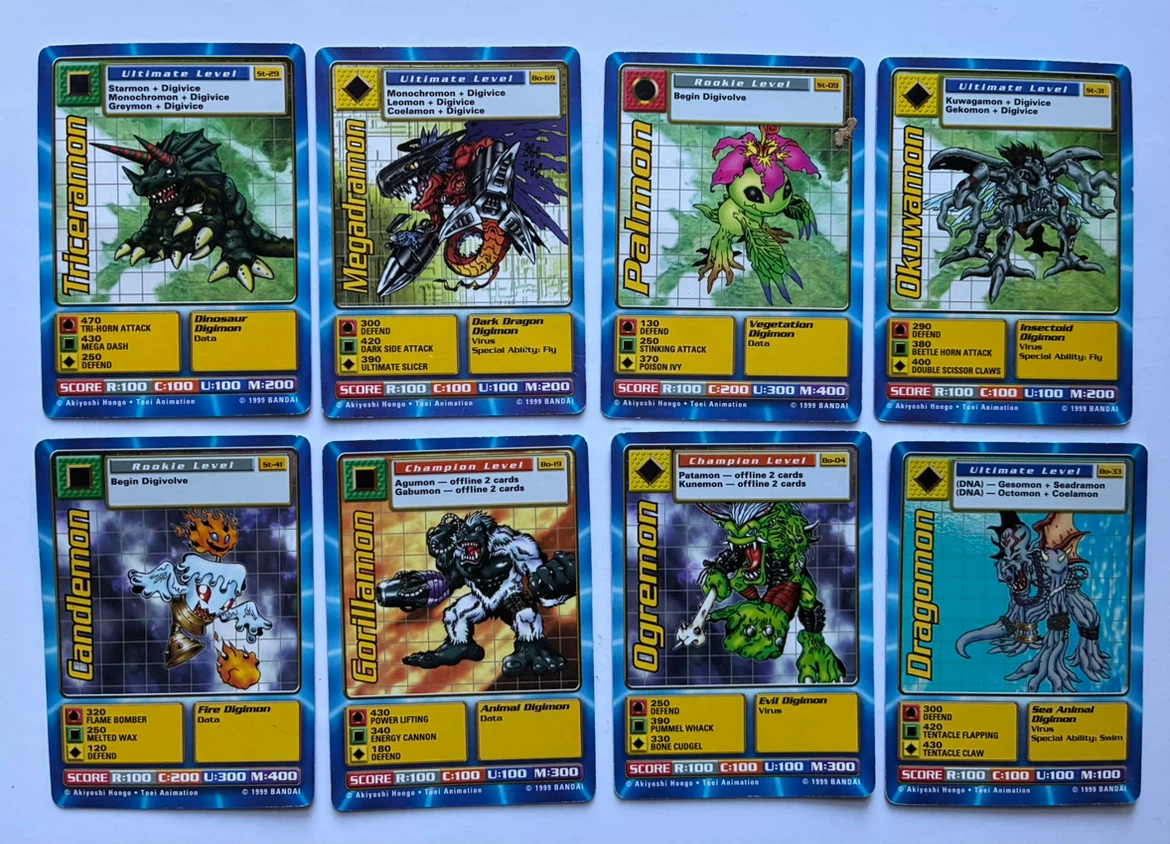 Huge lot Vintage 1999 Digimon Digi-Battle Cards 52 Bandai - photo 4