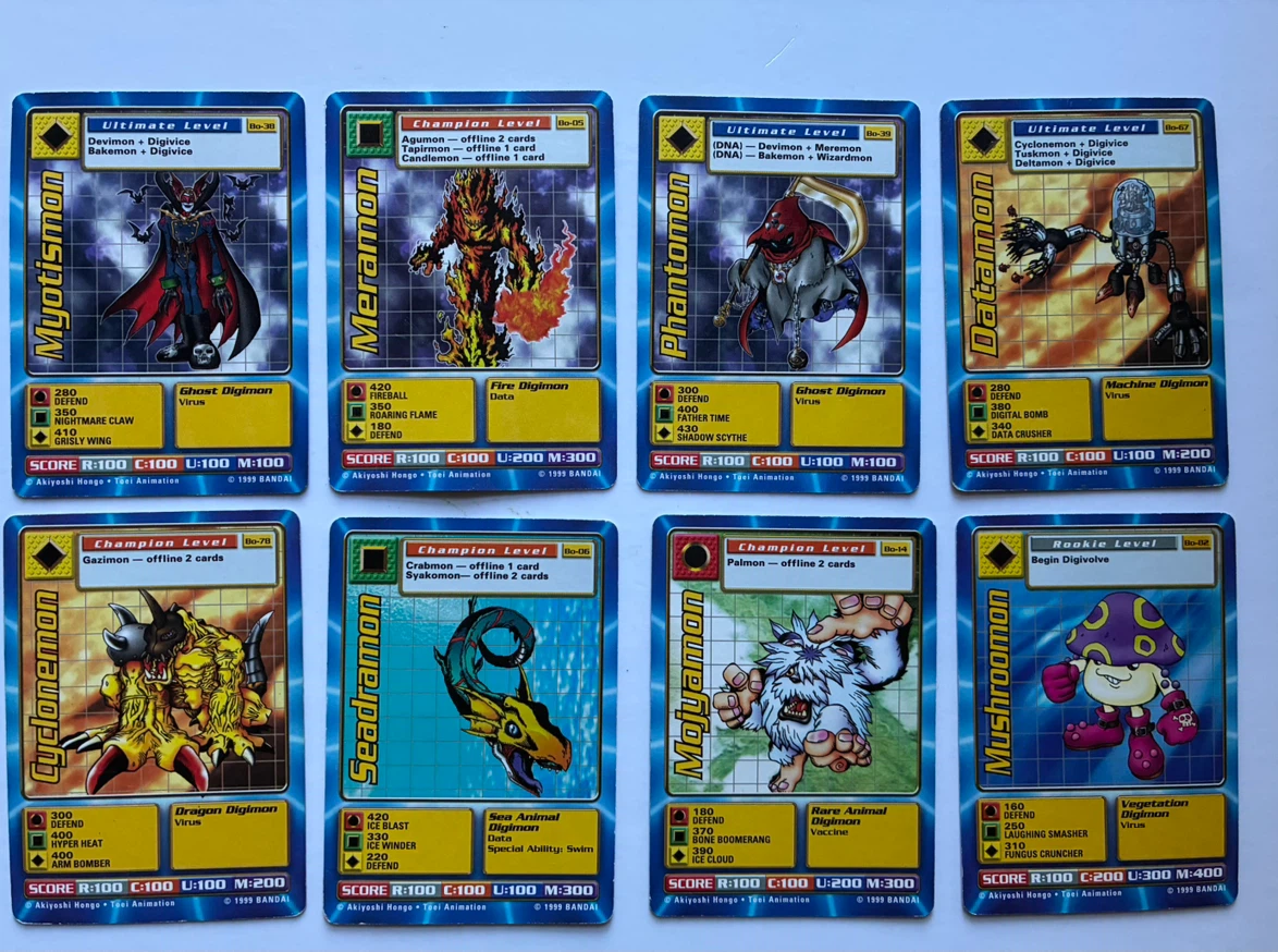 Huge lot Vintage 1999 Digimon Digi-Battle Cards 52 Bandai - photo 5