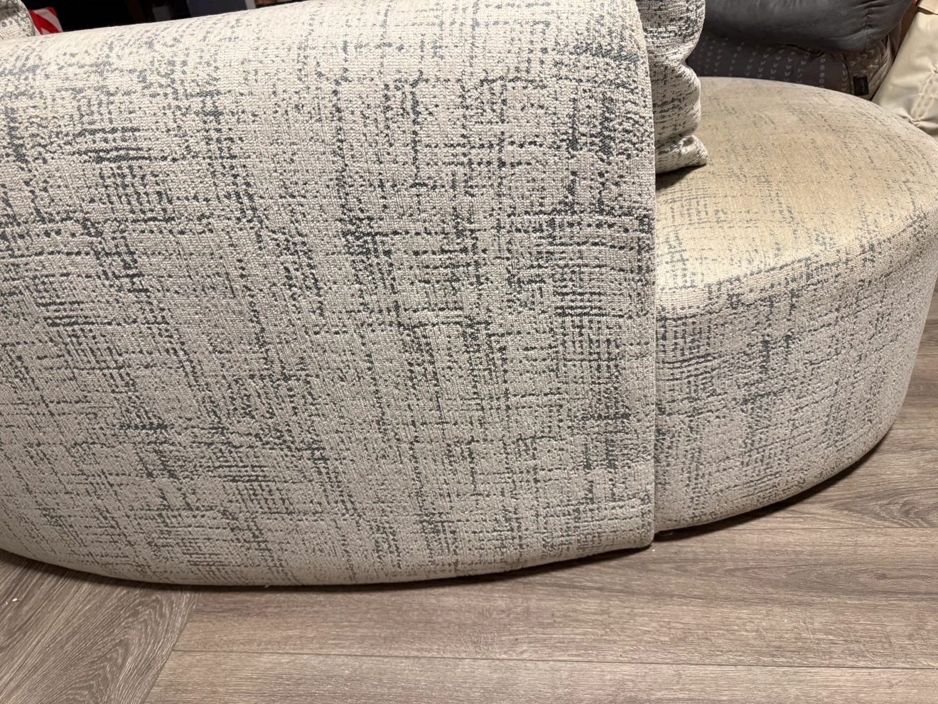 Curved Sofa with Pillows - photo 2