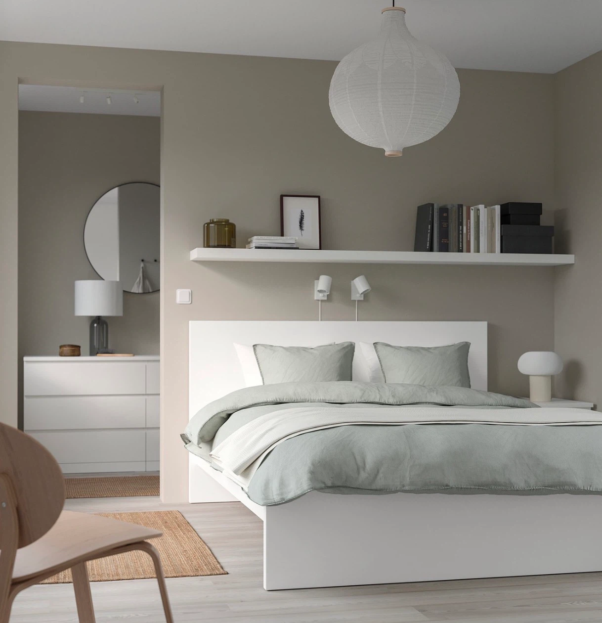Queen Ikea MALM Bed Frame + FREE Haugsvar Hybrid Mattress - photo 2