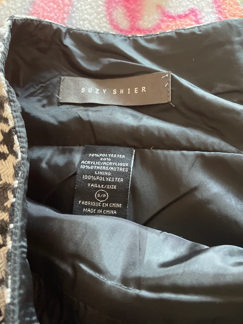Brand new Suzy Shier Houndstooth Mini Skirt S/P - photo 3
