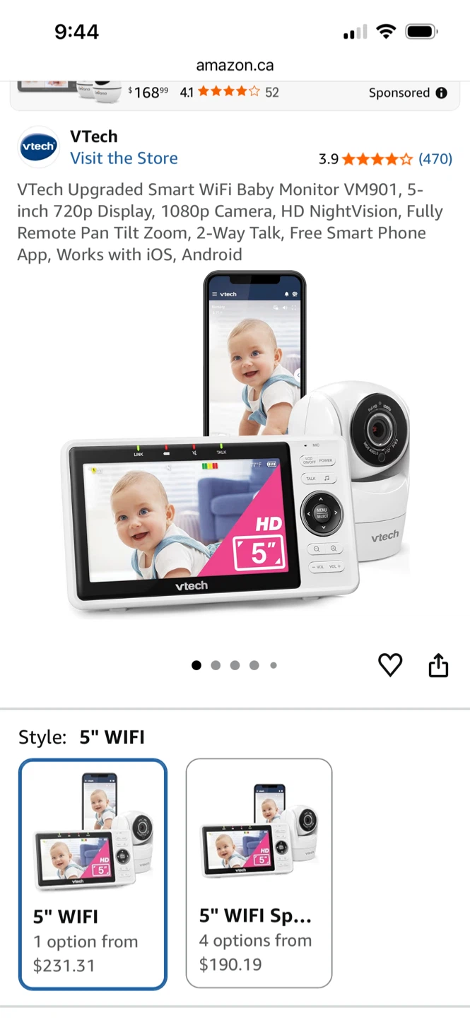 VTech VM901HD Video Baby Monitor - photo 3