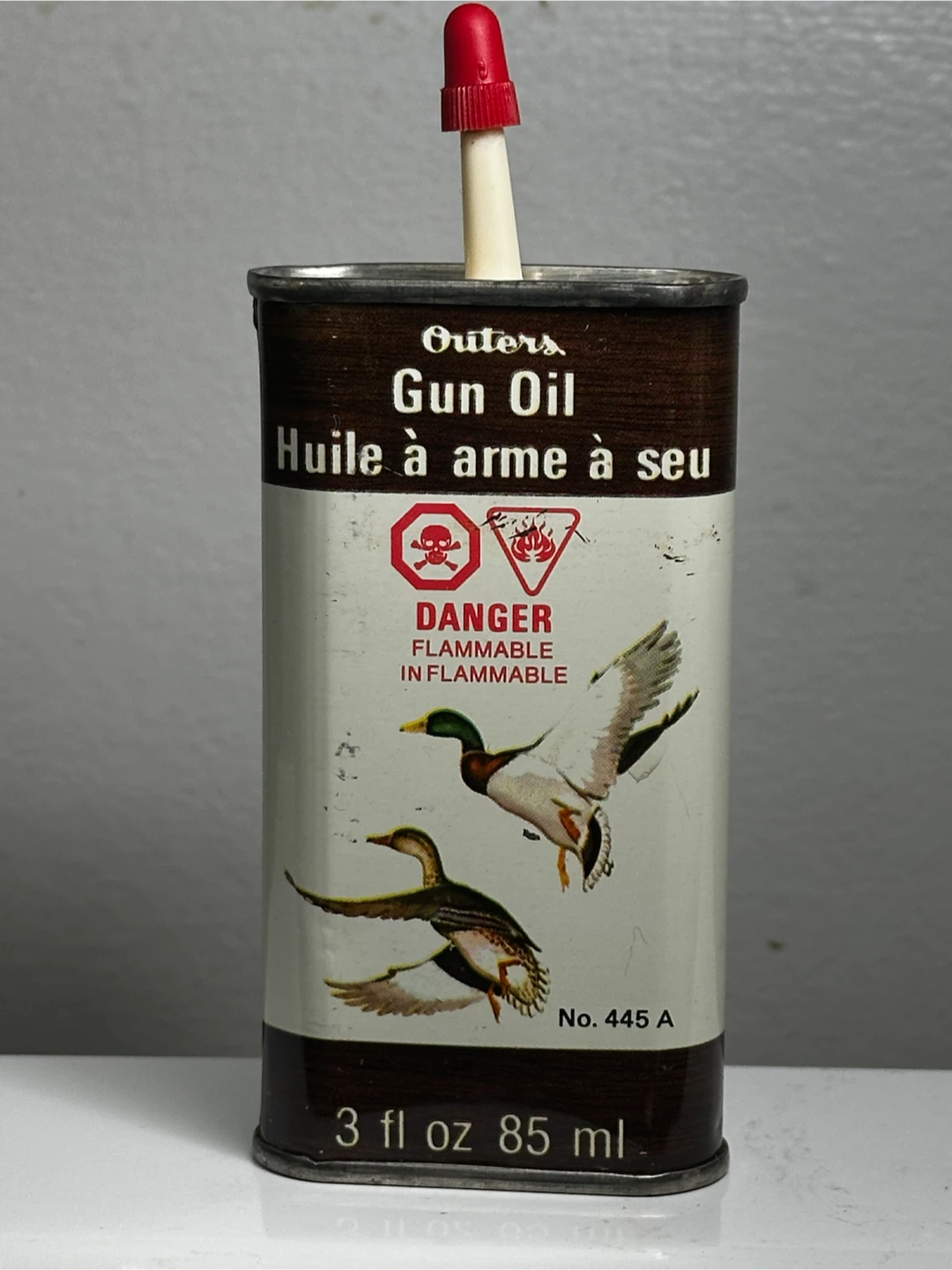 Vintage Outers Gun Oil Can No. 445 A - Mallard Duck