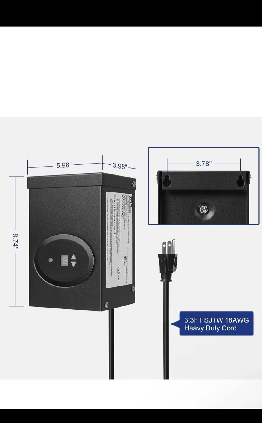 Low Voltage Landscape Light Transformer Timer