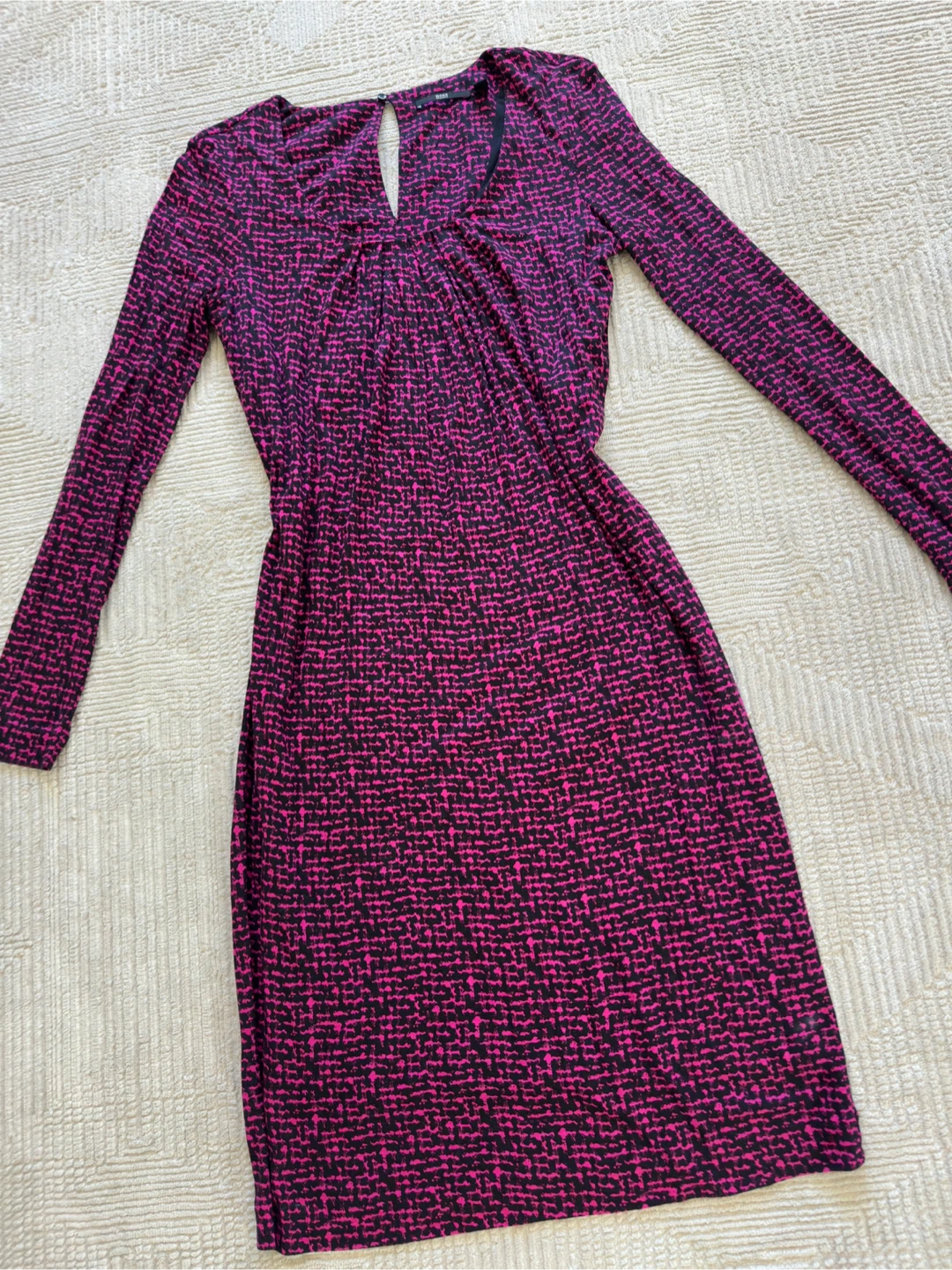 Hugo Boss Pink and Black Long Sleeve Dress - photo 2