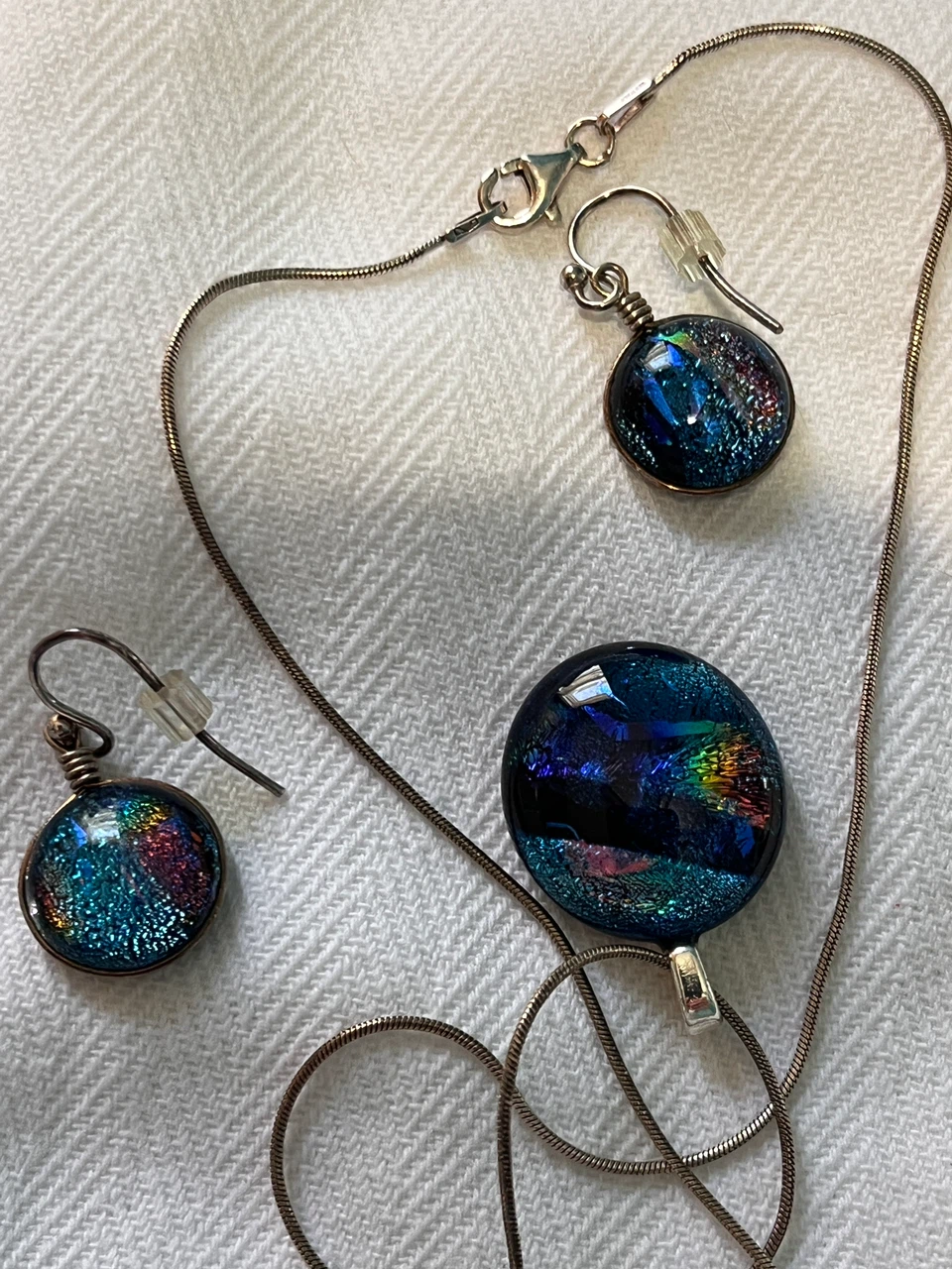 Dichroic Glass Jewelry Set