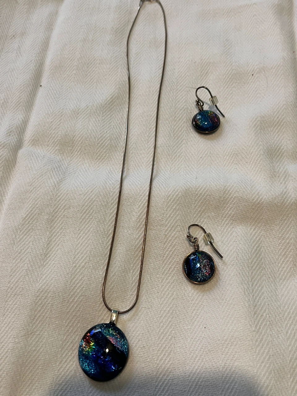 Dichroic Glass Jewelry Set - photo 3