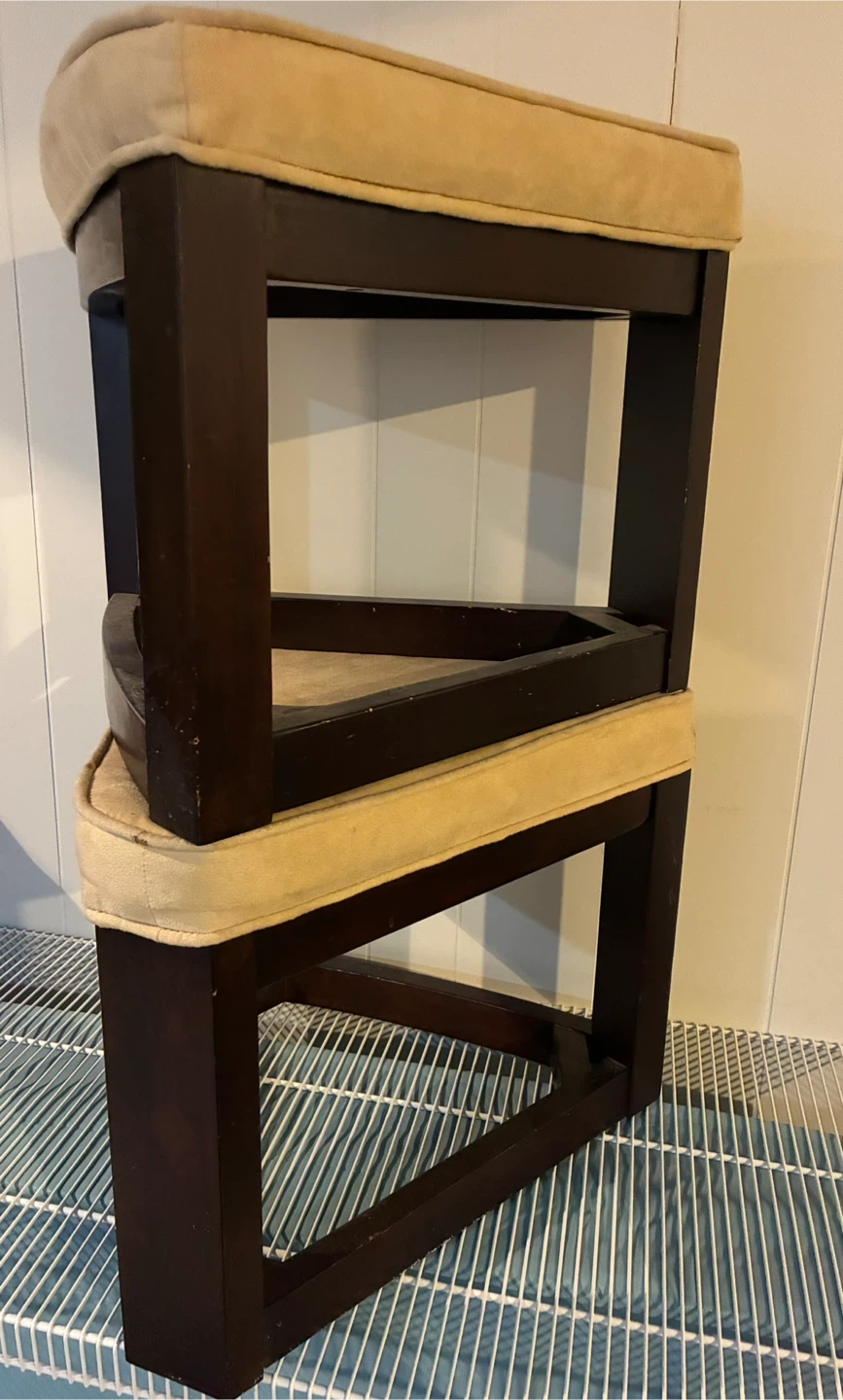 Set of Two Triangular Stools