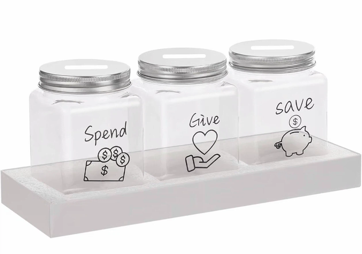 Kids Money Bank Set - Spend, Give, Save Jars - photo 2