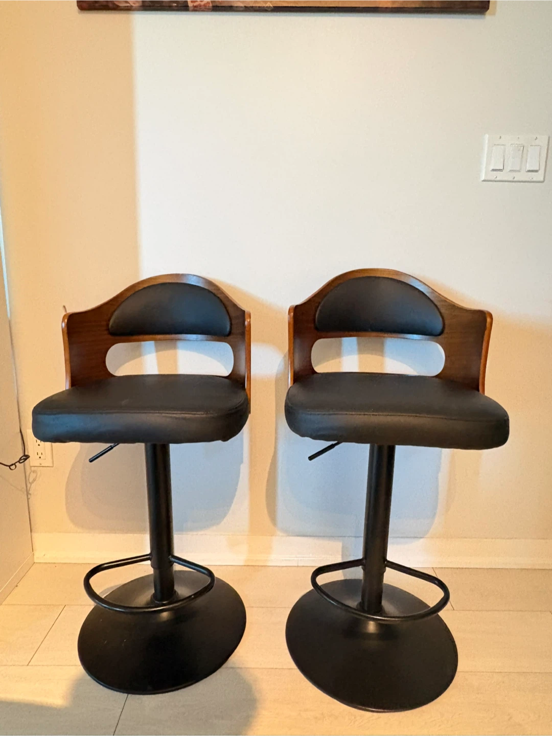 Adjustable Swivel Bar Stools (Set of 2)