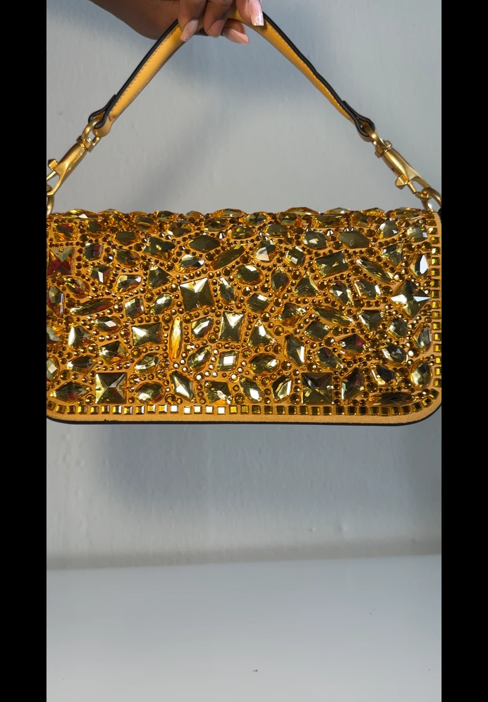 Valentino VLogo Rhinestone Shoulder Bag - photo 2