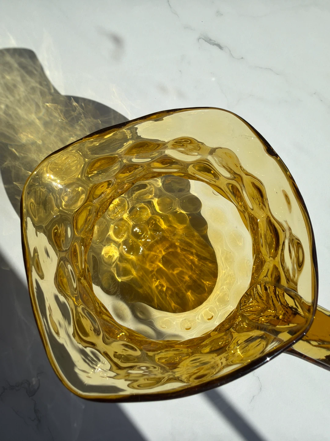 Amber Glass Hobnail Pitcher - photo 5