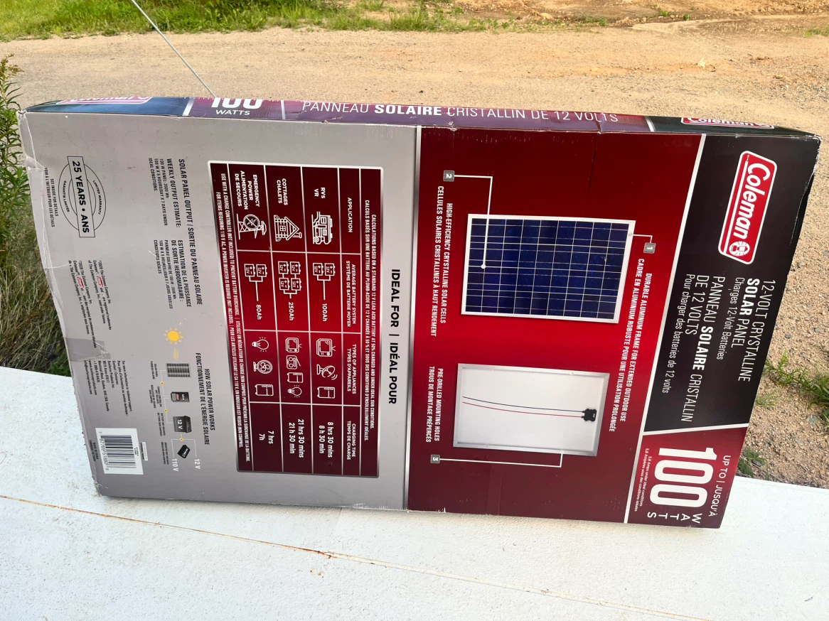 Coleman 100 Watts 12-Volt Crystalline Solar Panel
