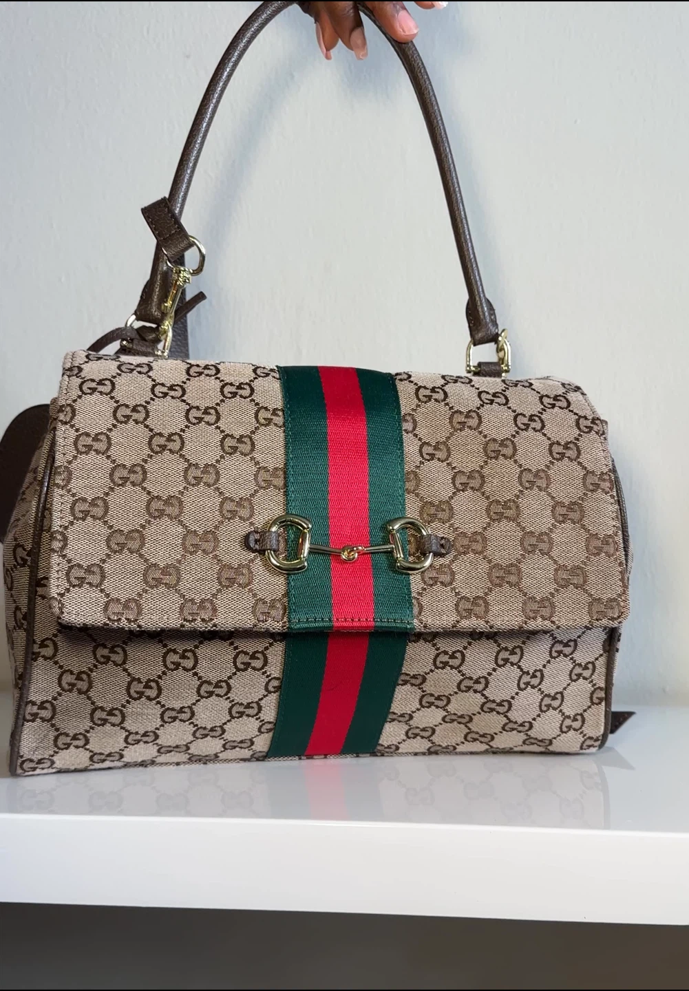 Gucci Monogram Horsebit Shoulder Bag - photo 2