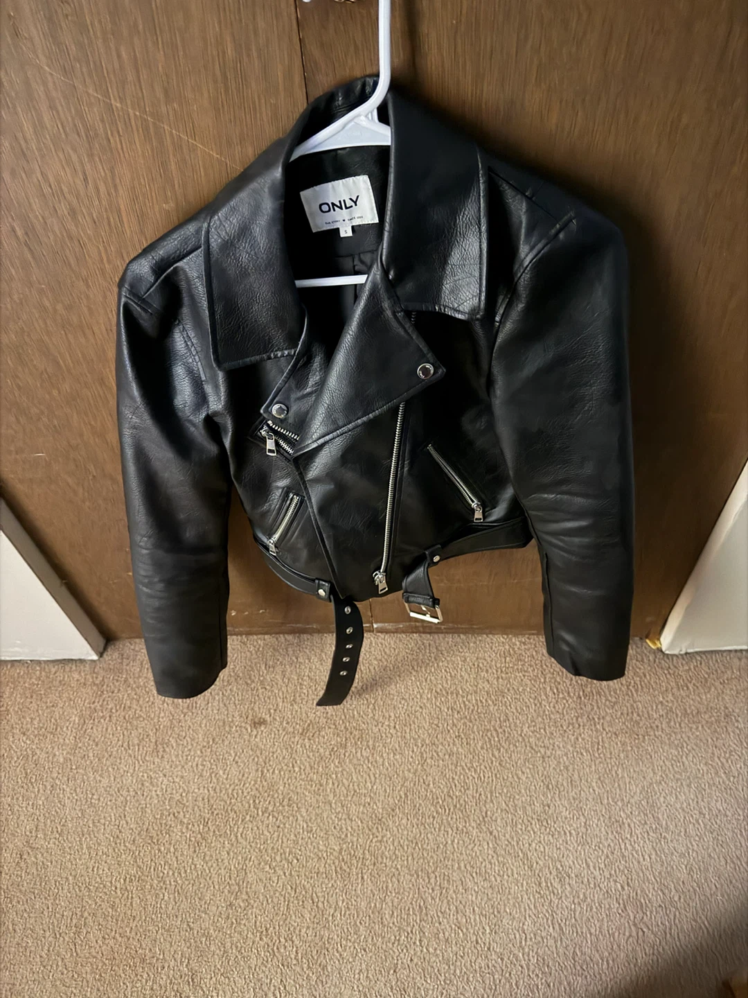 Faux Leather Jacket by Only