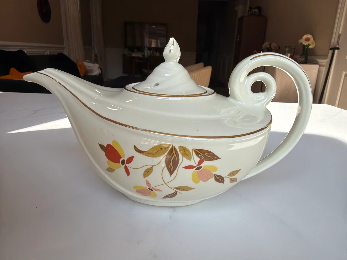 Vintage Ceramic Teapot Floral Design - photo 4