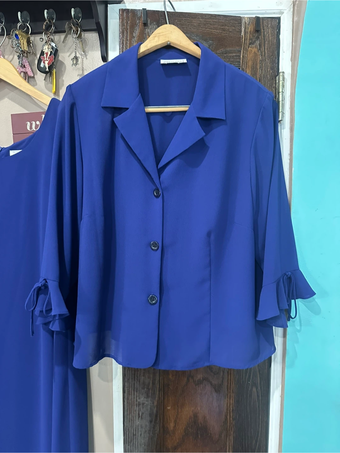 Royal Blue Dress and Jacket Set - photo 3