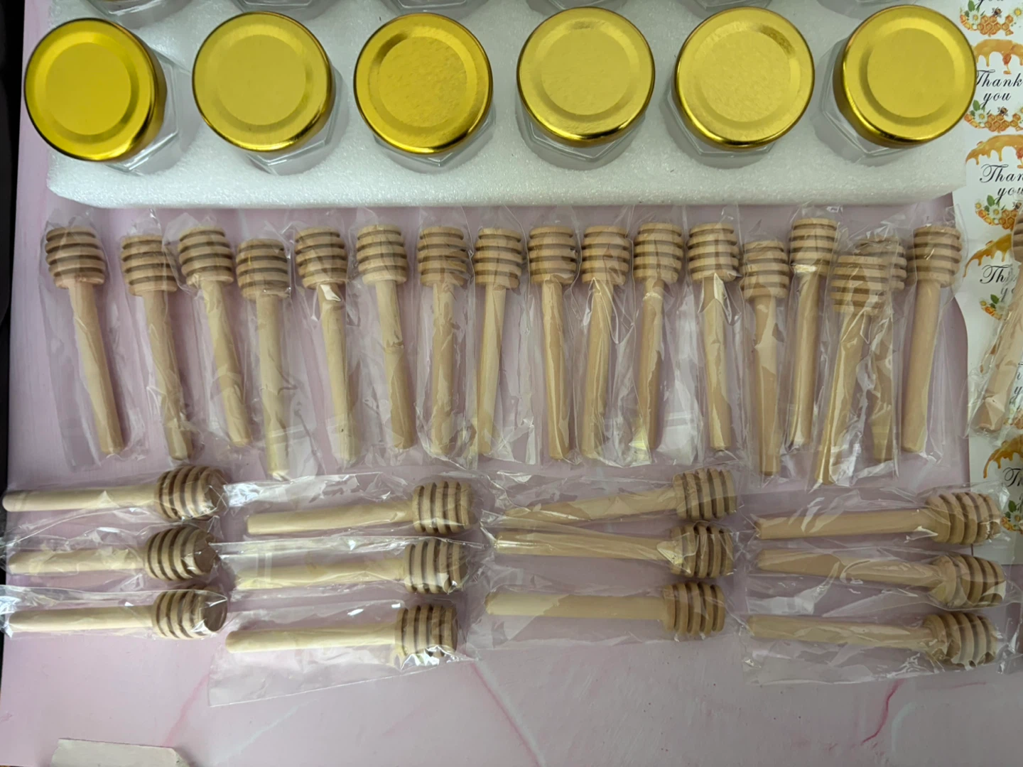 $20 for 30 Pack 1.5oz/44.35mL Hexagon Mini Glass Honey Jars Set - photo 5