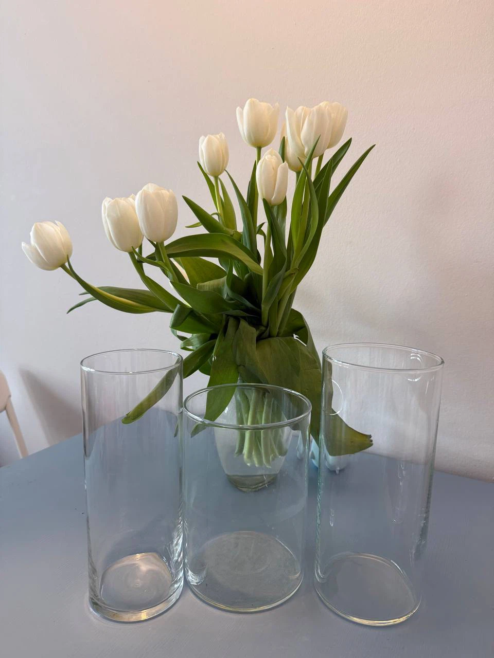 Set of 4 Glass Vases