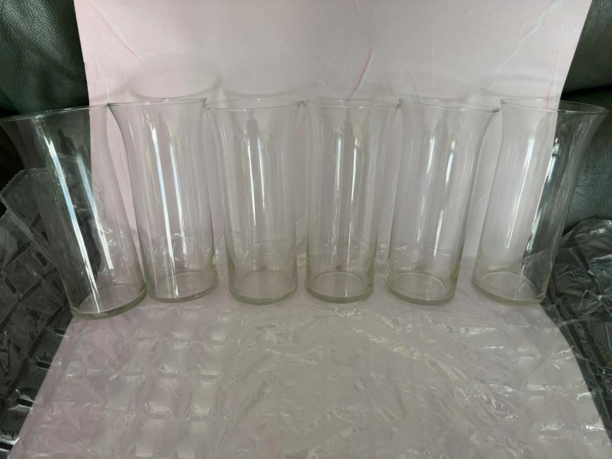 $10 for 6 Glass Vases with Wider Rim