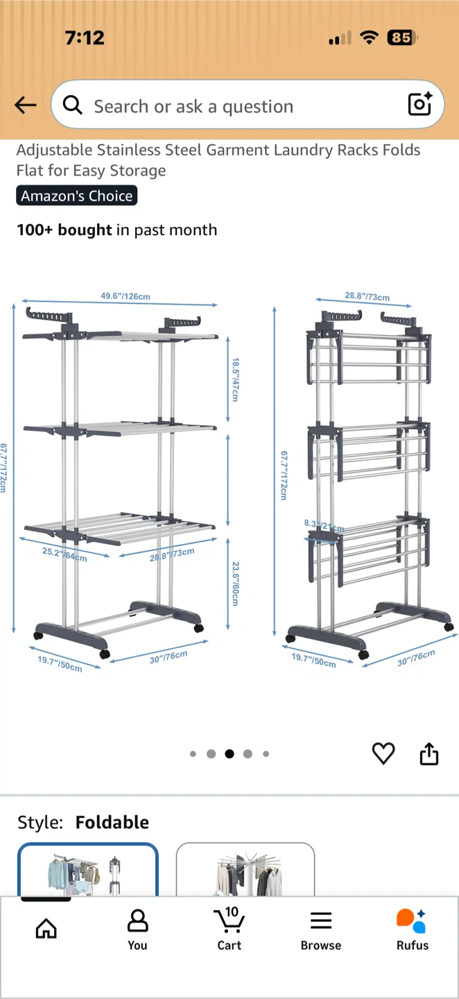 Laundry drying rack - photo 4
