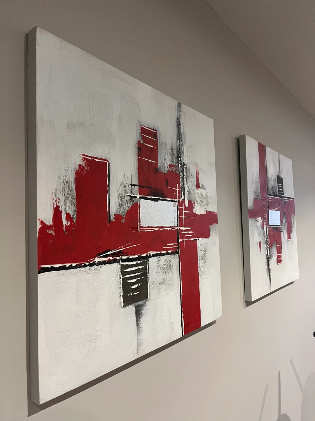 Two Abstract Canvas Paintings
