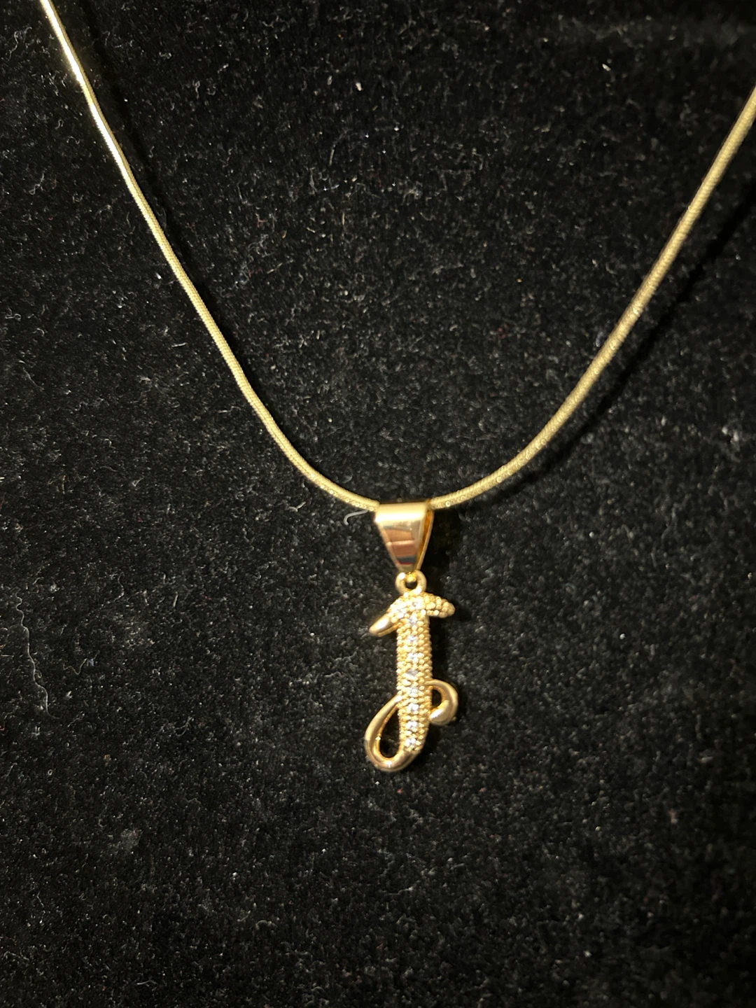 Gold-Tone Letter J Pendant Necklace - photo 2