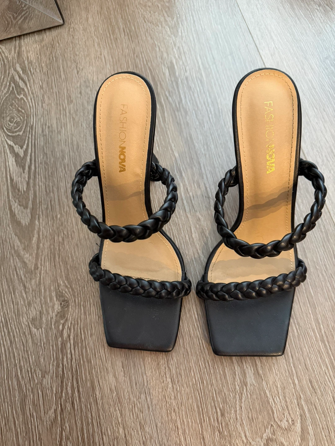 Sandales à talons FASHION NOVA noires tressées - photo 4