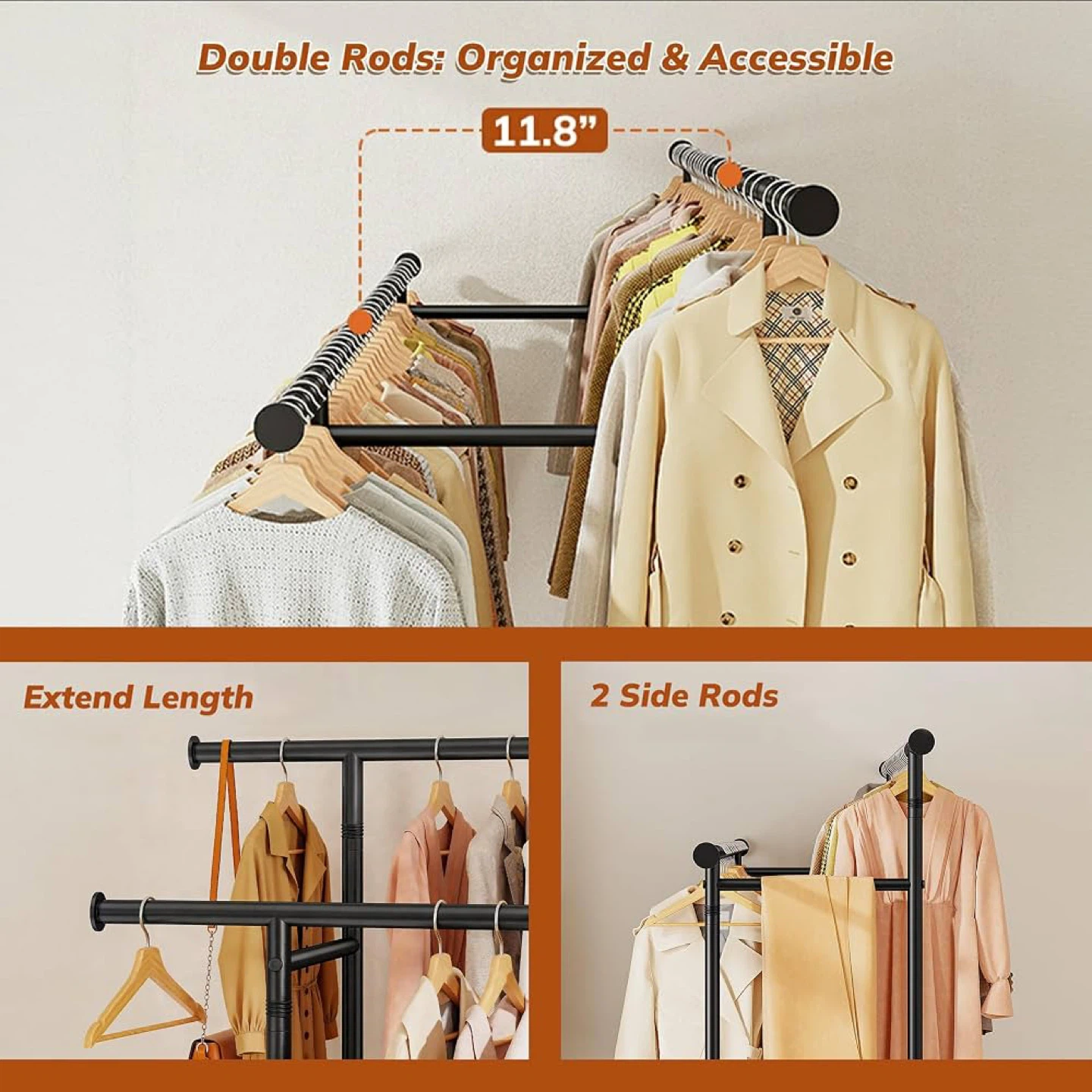 Raybee Double Clothes Rack - Brand new - photo 5