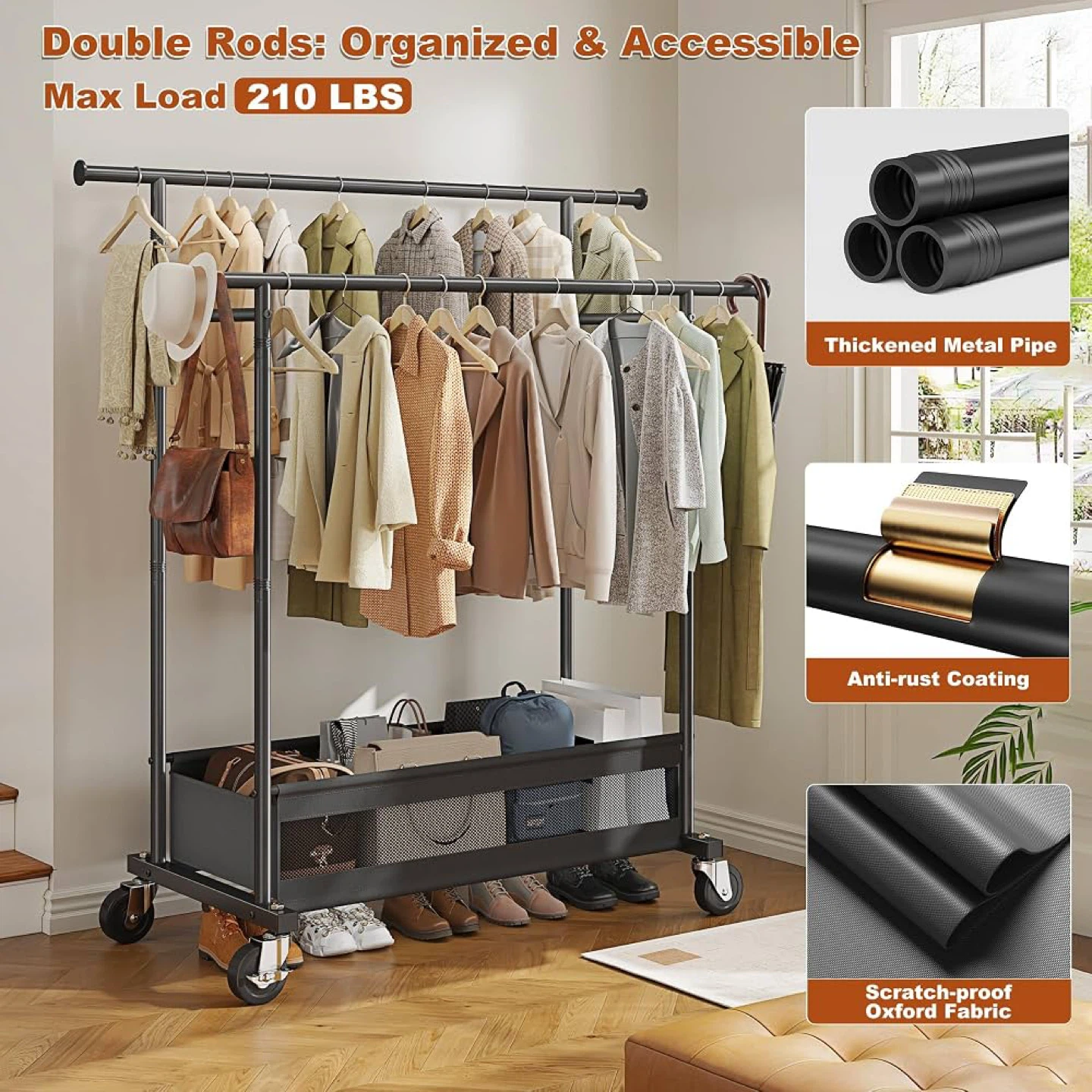 Raybee Double Clothes Rack - Brand new - photo 2