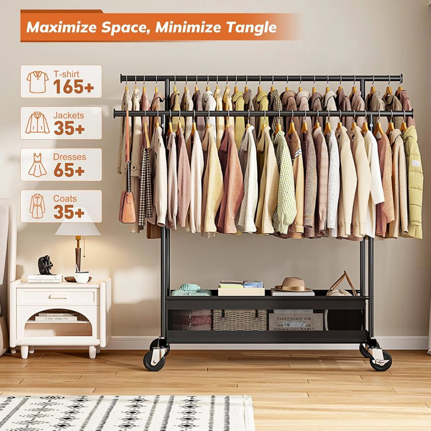 Raybee Double Clothes Rack - Brand new - photo 4