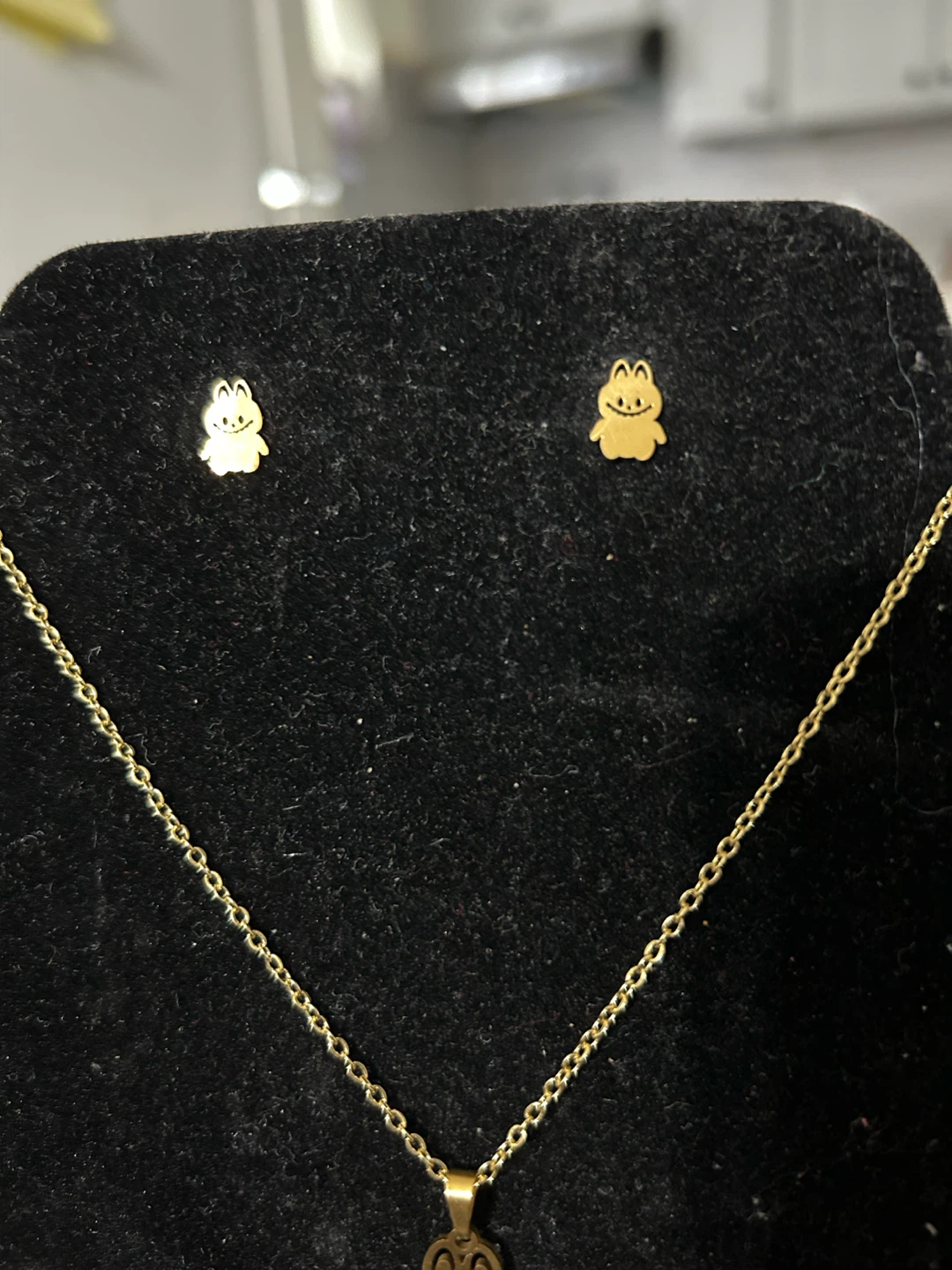 Gold-Tone  The Bubu  Pendant Necklace and Stud Earrings Set - photo 2