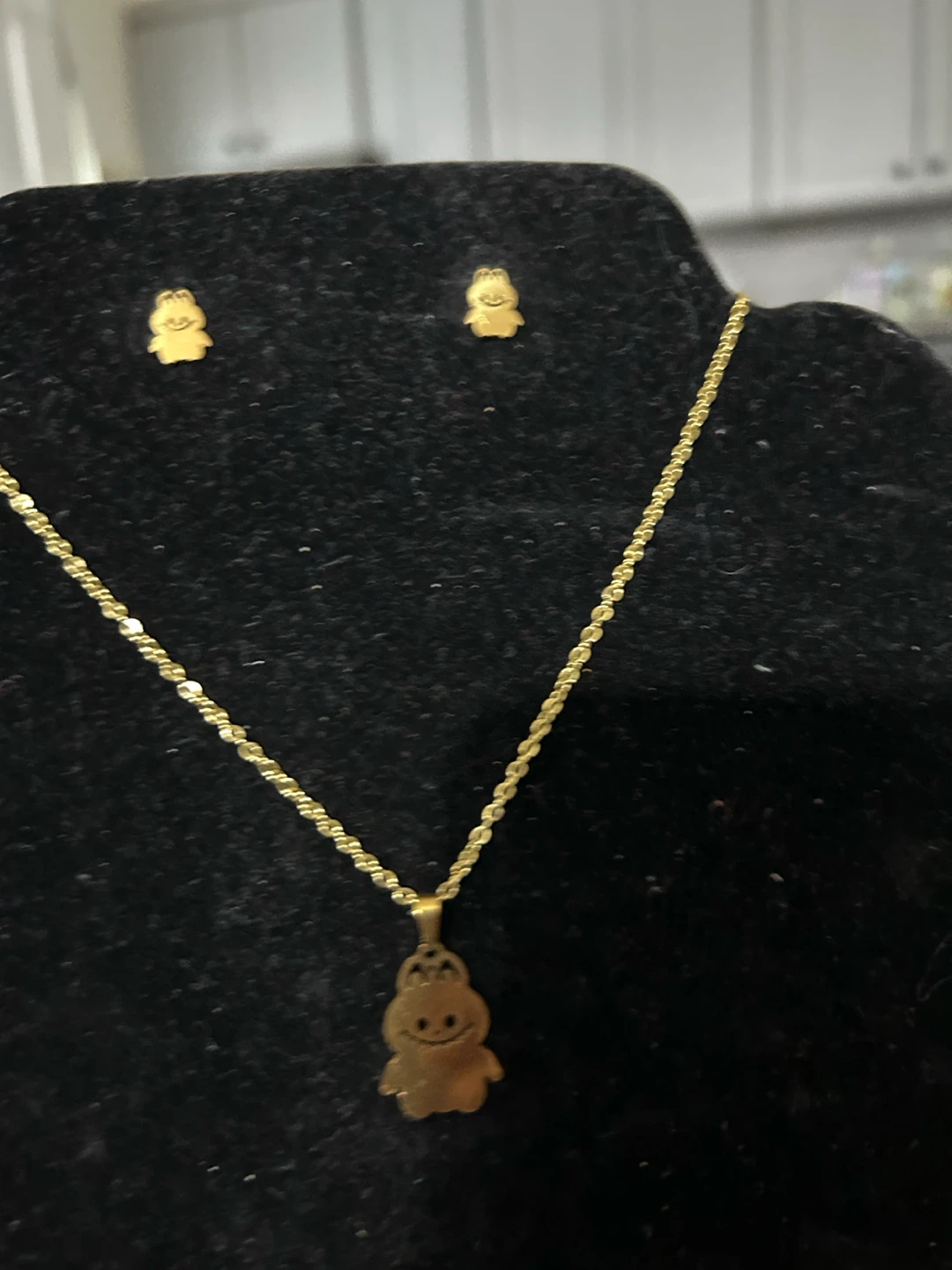 Gold-Tone  The Bubu  Pendant Necklace and Stud Earrings Set - photo 3