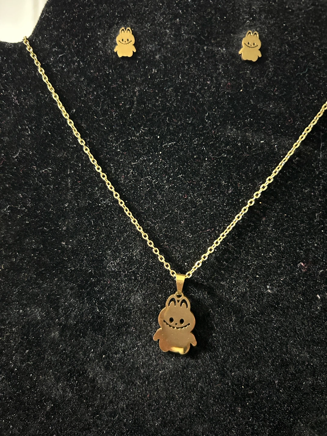 Gold-Tone  The Bubu  Pendant Necklace and Stud Earrings Set - photo 5