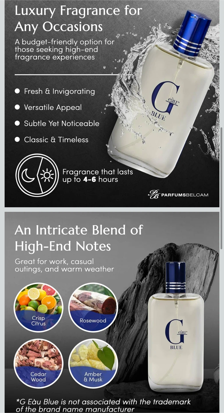 Parfums Belcam G Eau Blue Men's Fragrance