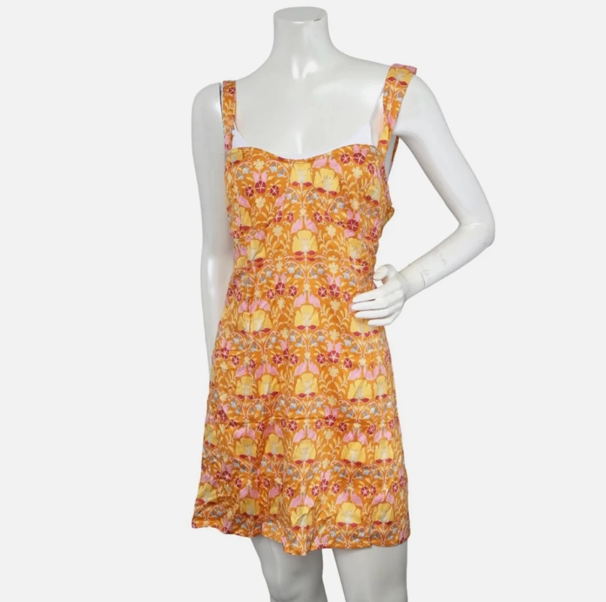 Free People Sasha Orange Floral Mini Dress - photo 3