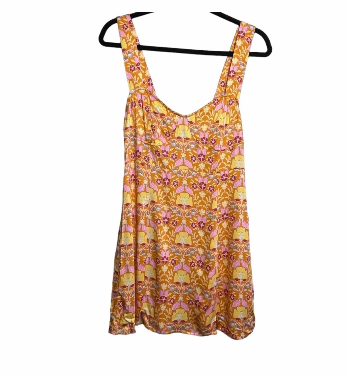 Free People Sasha Orange Floral Mini Dress - photo 4